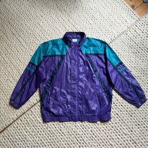 Vintage Lady Foot Locker Purple and Teal Jacket